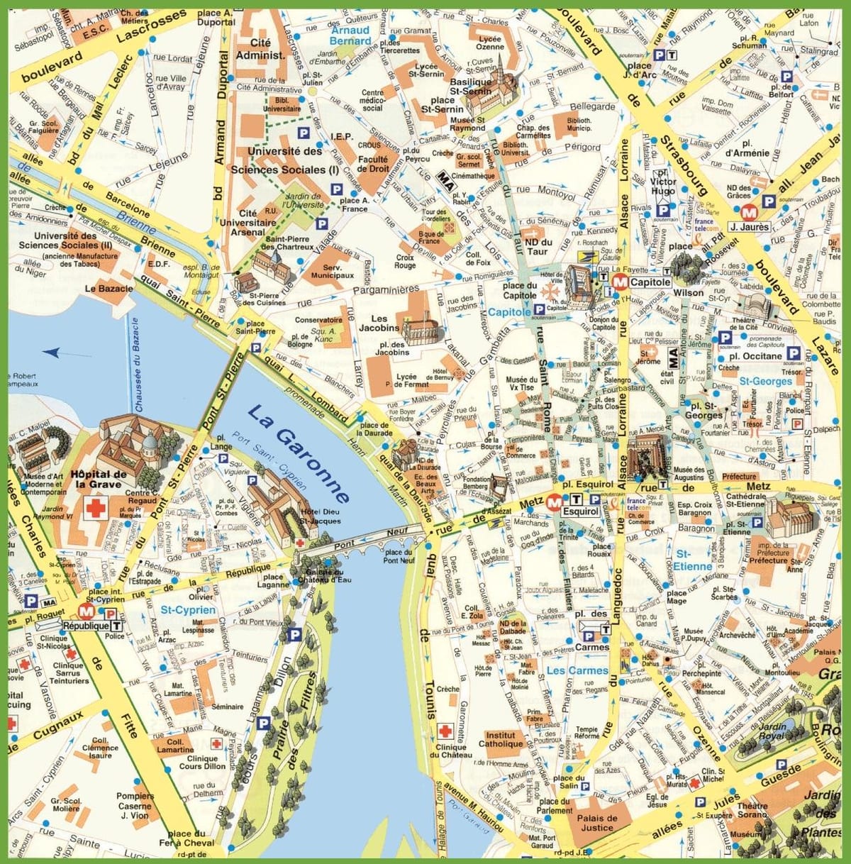 Toulouse valsts karte