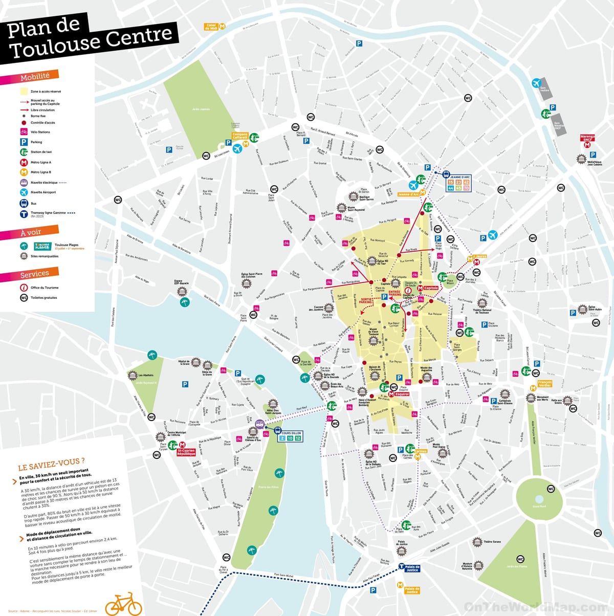 Toulouse centre karte