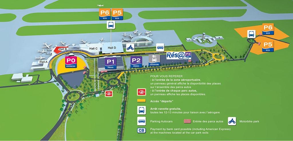 Toulouse airport terminal karte