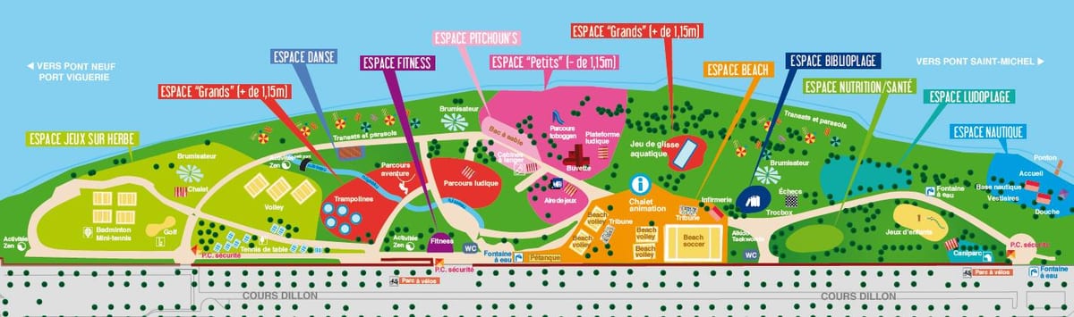 karte Toulouse beach