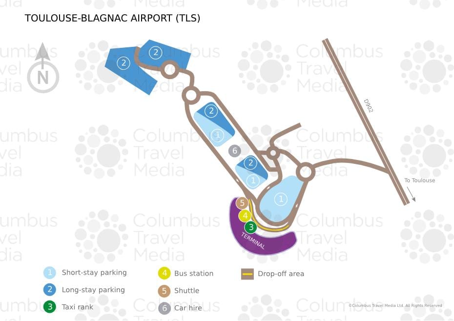 karte Toulouse blagnac airport