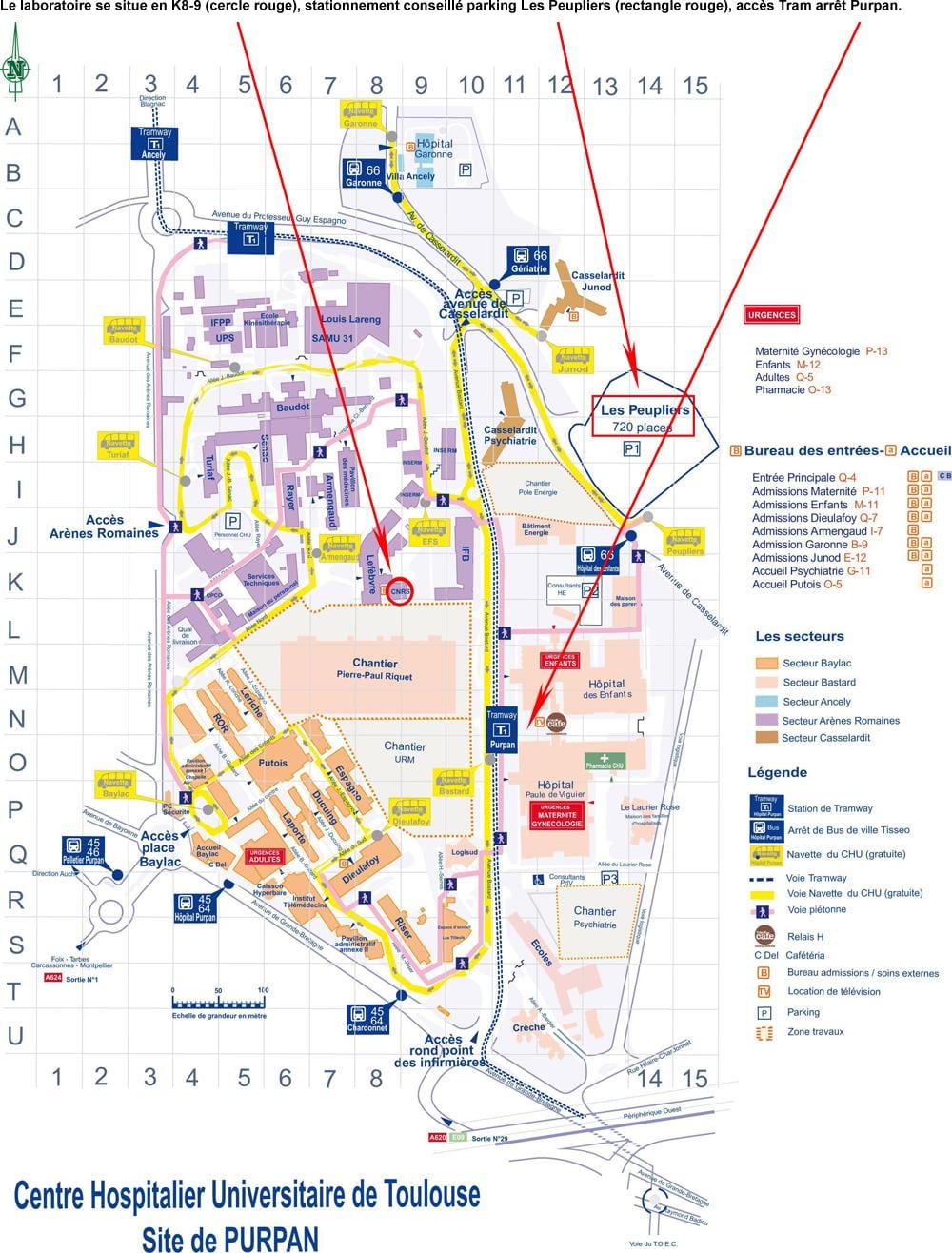 karte Toulouse slimnīcā