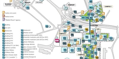 Karte airbus Toulouse 