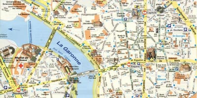 Karte Toulouse priekšpilsētas