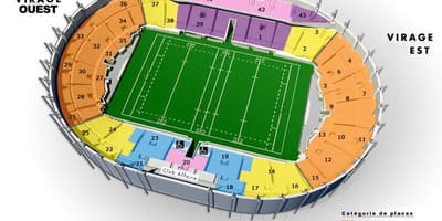 Karte Toulouse stadions 