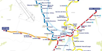 Karte Toulouse tramvajs
